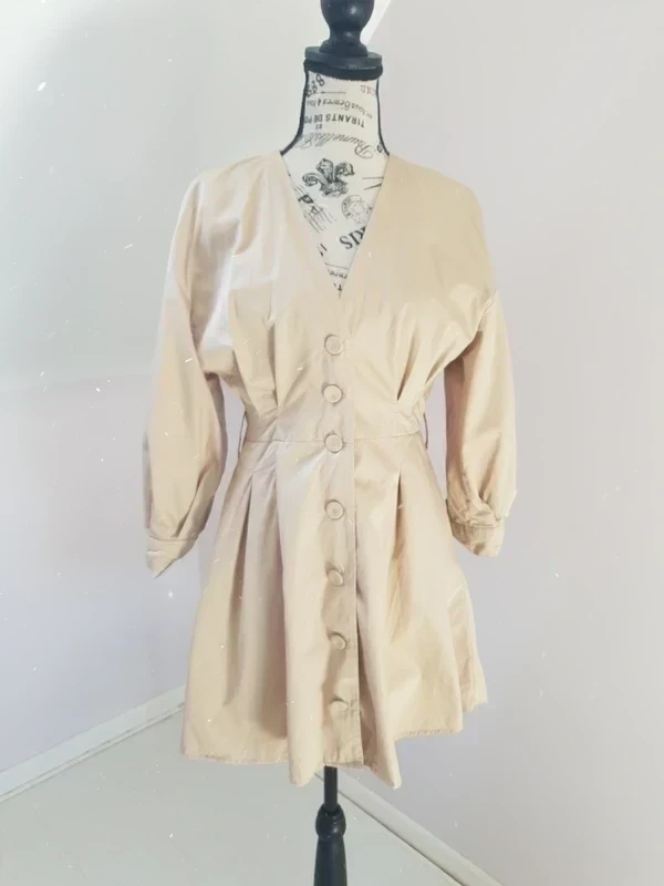 🤍 Vestido beige 100 % algodón – Zara – T. S/M – Muy buen estado – photo 5